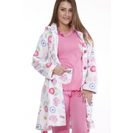 PIJAMA SRA. CARDADO 100%ALG. MIRA REF. 8551MW  