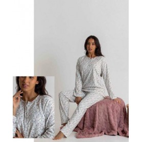 PIJAMA SRA. CARDADO ESTAMPADO MIRA REF. 8546MW                