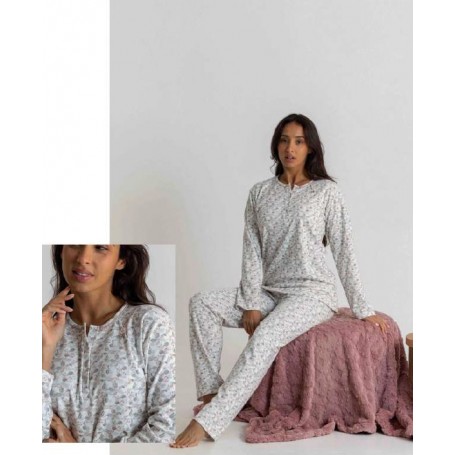 PIJAMA SRA. CARDADO ESTAMPADO MIRA REF. 8546MW                