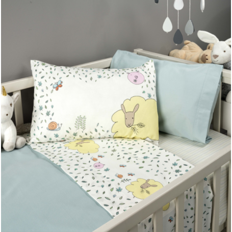 JOGO CAMA GRADES BEBE VERAO 100%ALGODAO REF: SHEEP