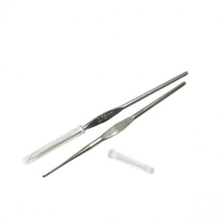 AGULHA CROCHET C/PROTEÇAO AÇO 12CM