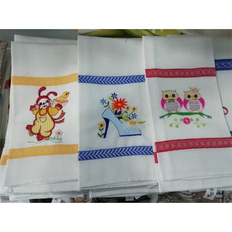 PANO 70X50 BORDADO REF. 19B 100%ALGODAO