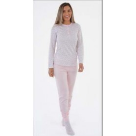 PIJAMA SRA. 100%ALG. CARDADO REF. 9754