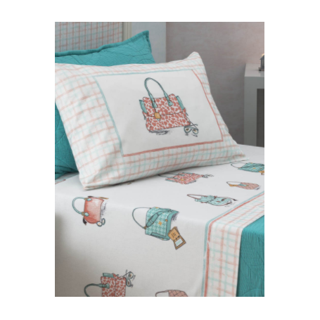 JOGO CAMA FLANELA REF. TEEN BAG