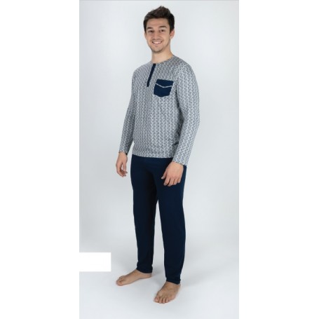 PIJAMA HOM. ESTAMPADO 100%ALG REF. 1903