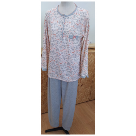 PIJAMA SRA. CARDADO ESTAMPADO REF: 96
