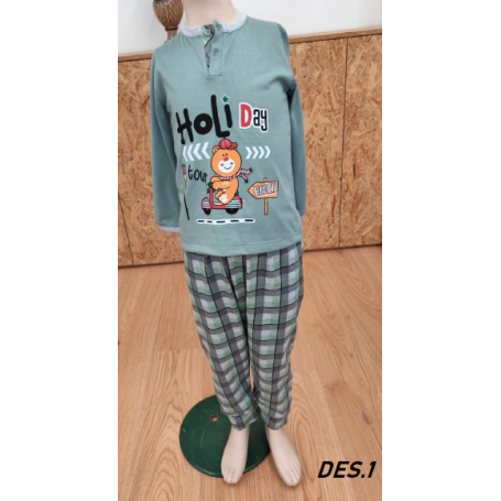 PIJAMA RAPAZ ALGODÃO C/PERNA RFª77 