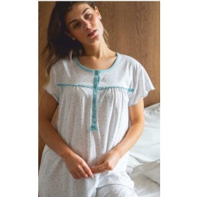 CAMISA NOITE SRA. M/M 100%ALG. REF: 1119