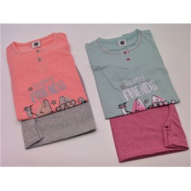 PIJAMA MENINA ALGODÃO CALÇÃO RFª78