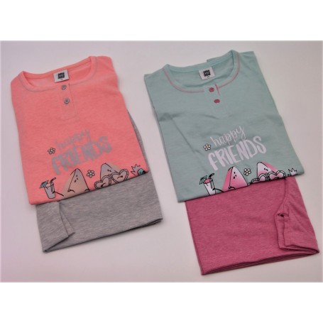 PIJAMA MENINA ALGODÃO CALÇÃO RFª78