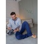 PIJAMA HOMEM S/CARDA C/PERNA 100%ALG REF. 2017
