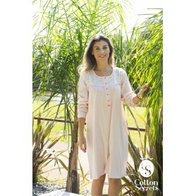 CAMISA DE NOITE CLASSICA C/MANGA 100%ALG. REF.1209